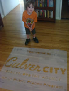 Ian looks at big stencil